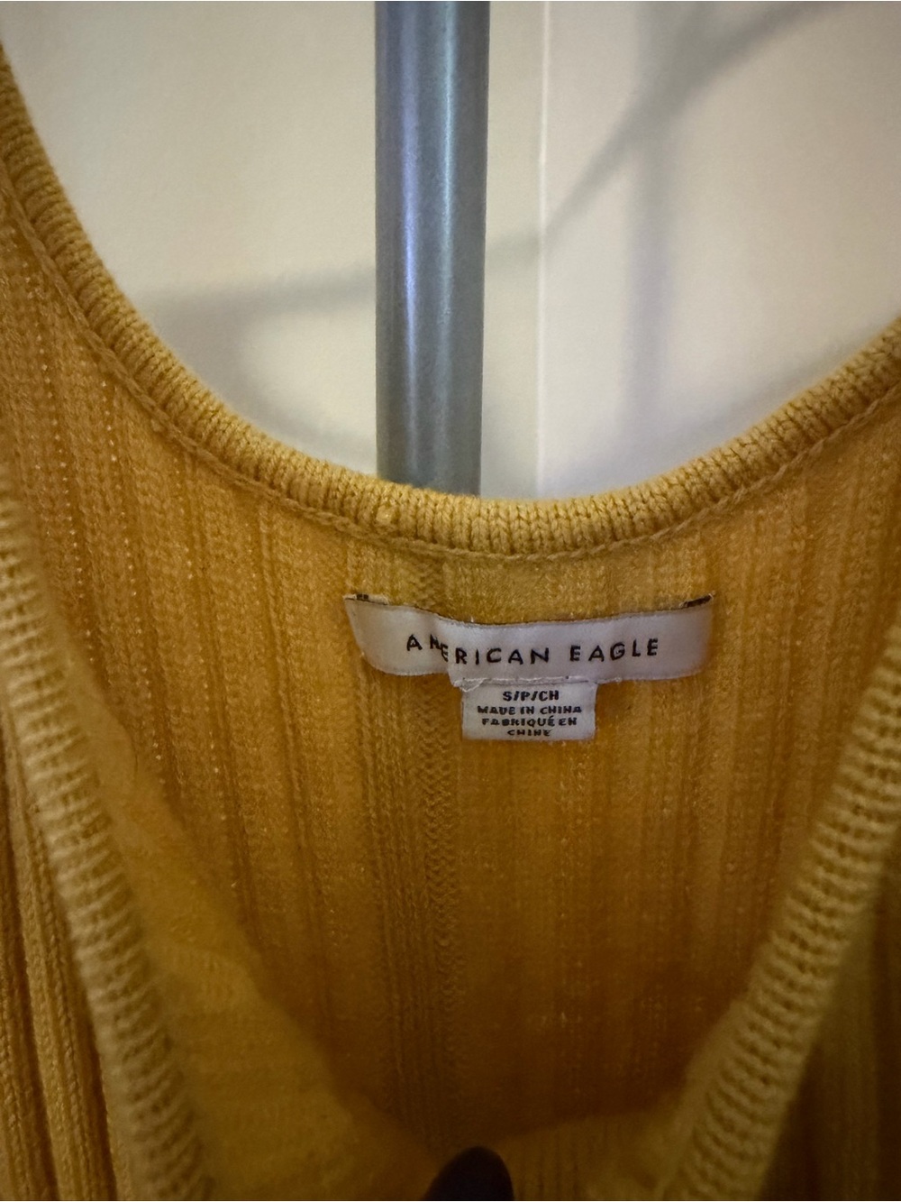 AE Mustard Yellow Ribbed Tank - Picture 4 of 4